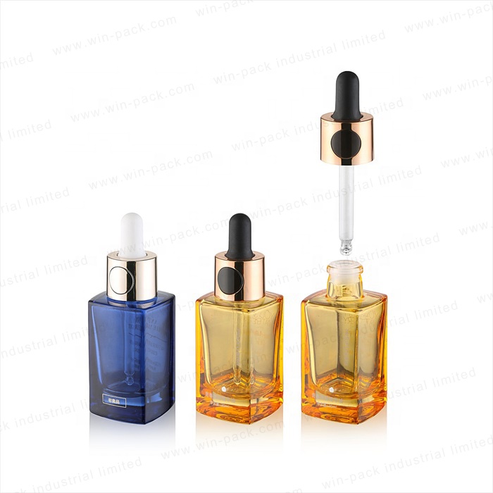 Win-pack new collection Custom design glass  bottle with button dropper 30ml