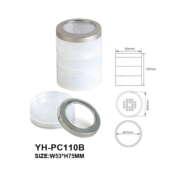 Windowed cap 10g stackable cosmetic jars