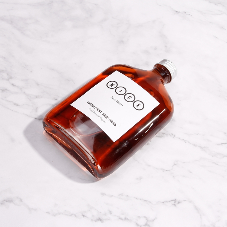 Wine Bottle with Aluminum Lid Food Grade Glass Bottle Flint Glass 300ml Flask Glass Bottle for Coffee