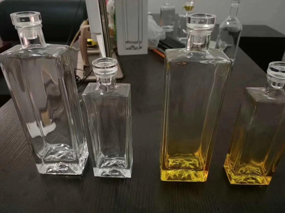 Wine Bottles Light Blue Whisky Vodka Spirit Beer Glass Wine Bottle with Cap