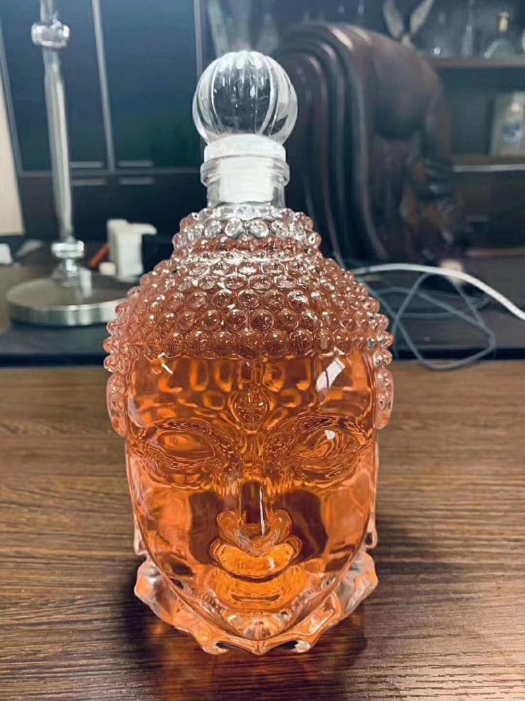 Wine Bottles Light Blue Whisky Vodka Spirit Beer Glass Wine Bottle with Cap