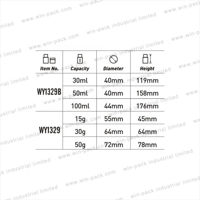 Winpack Best Selling Clear Lotion Acrylic Jar And Bottle 30ml 50ml 100ml