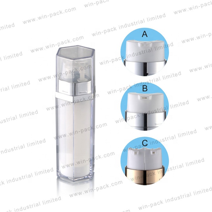 Winpack Best Selling Cosmetic Skin Care Dual Tube Chamber Bottle PUMP Sprayer Screen Printing Personal Care