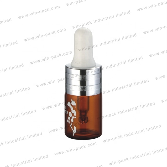Winpack Best Selling Glass Cosmetic Serum Bottle With UV Coating Collar 5ml