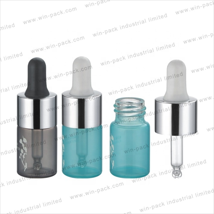 Winpack Best Selling Glass Cosmetic Serum Bottle With UV Coating Collar 5ml
