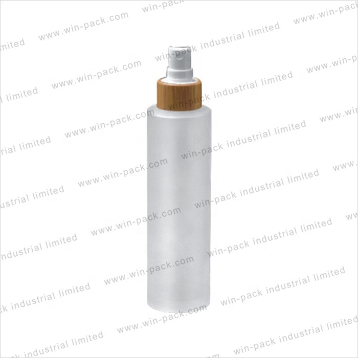 Winpack China Supplier Frosting Bamboo Lid Lotion Pump Bottle Large Capacity 150ml