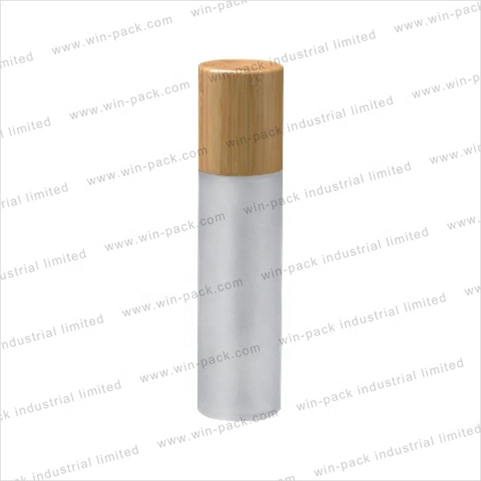 Winpack China Supplier Frosting Bamboo Lid Lotion Pump Bottle Large Capacity 150ml