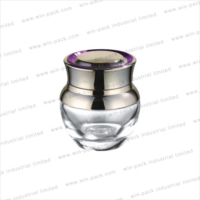 Winpack Custom 50g Transparent Glass Jar For Cream Cosmetic Skin Care Packing