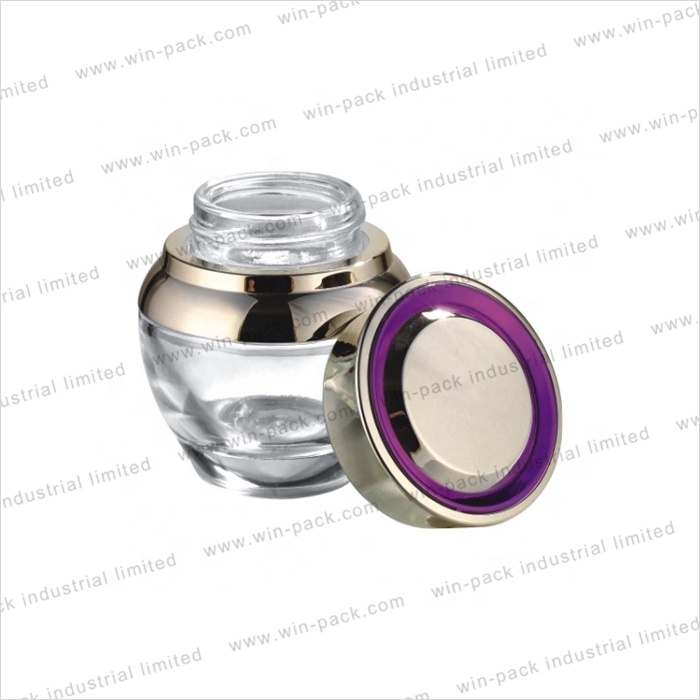 Winpack Custom 50g Transparent Glass Jar For Cream Cosmetic Skin Care Packing