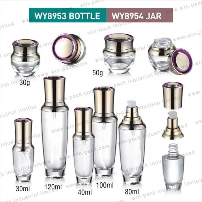 Winpack Custom 50g Transparent Glass Jar For Cream Cosmetic Skin Care Packing