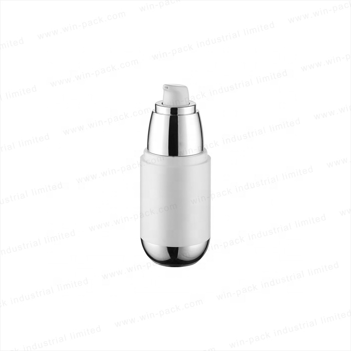 Winpack Elegant White Plastic Airless Pump Bottle with Clear Cap