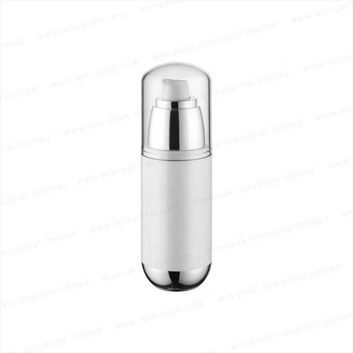 Winpack Elegant White Plastic Airless Pump Bottle with Clear Cap