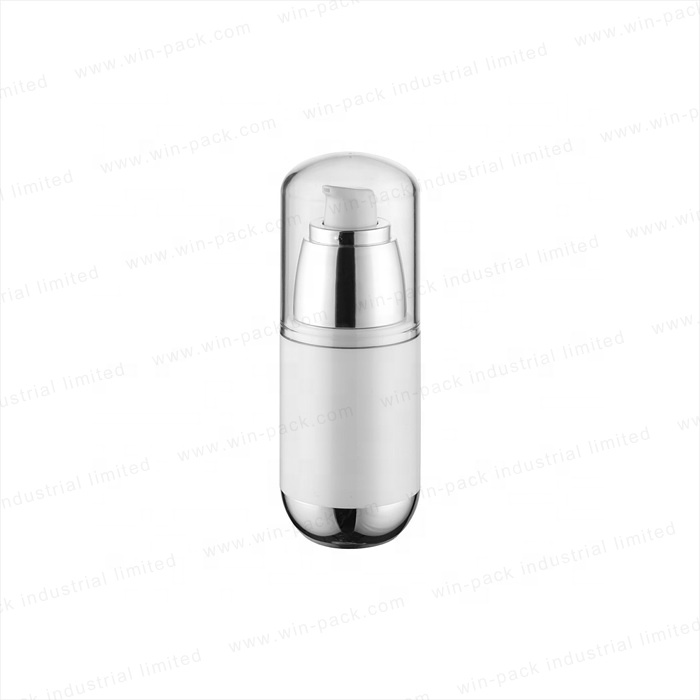 Winpack Elegant White Plastic Airless Pump Bottle with Clear Cap