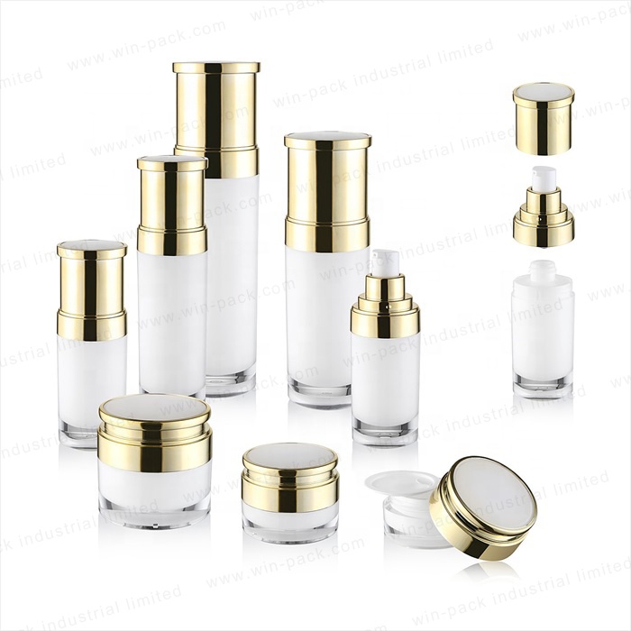 Winpack Elegant White Plastic Airless Pump Bottle with Clear Cap