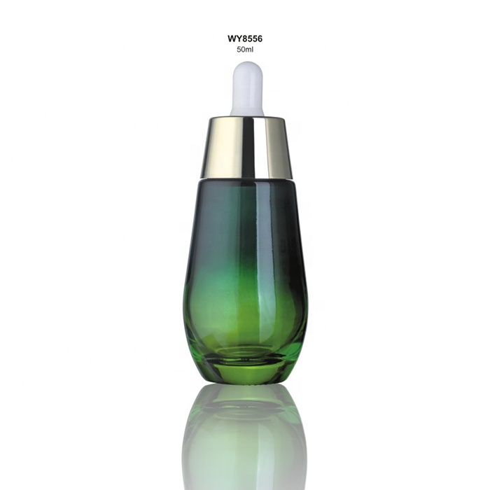 Winpack Factory Sell Cosmetic Frosting Bottle Dropper Glass With Aluminum Cap