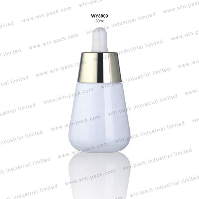 Winpack Factory Sell Cosmetic Frosting Bottle Dropper Glass With Aluminum Cap