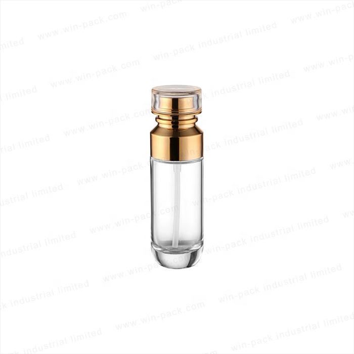 Winpack Factory Sell Round Glass Face Cream Empty Jar With Gold Acrylic Lid