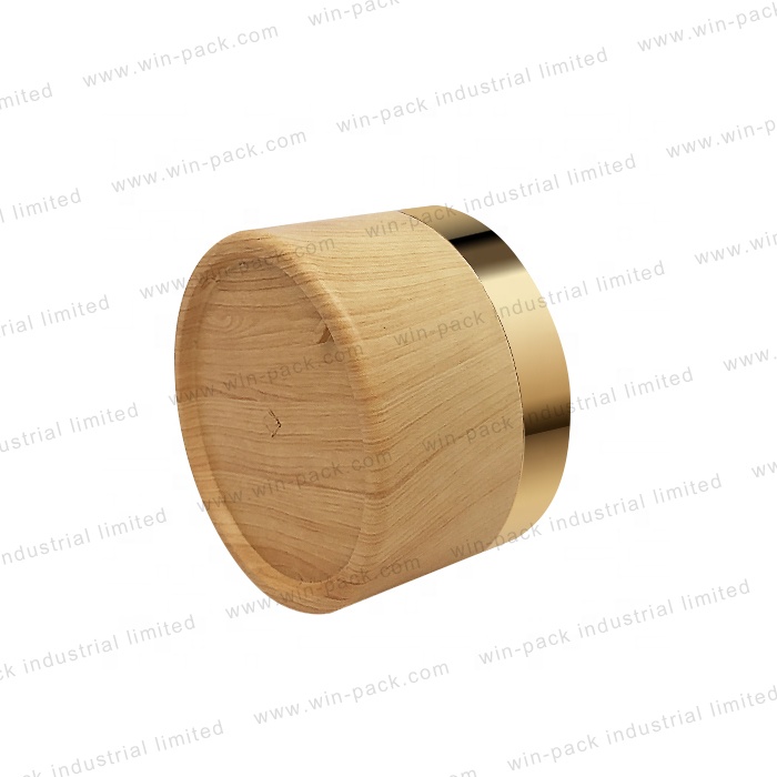 Winpack High Quality 50g Empty Natural Bamboo Glass Face Cream Jar For Cosmetic