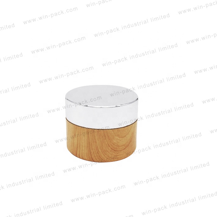 Winpack High Quality 50g Empty Natural Bamboo Glass Face Cream Jar For Cosmetic