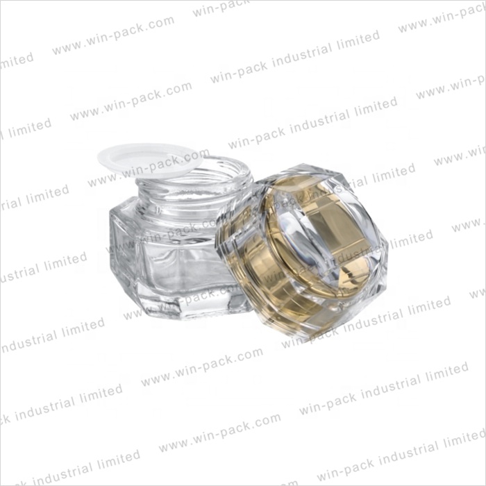 Winpack High Quality Luxury Clear Glass Cream Cosmetic Packing Jar 30g