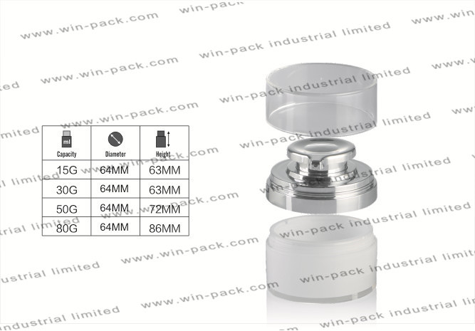 Winpack High Quality Round Plastic Airless Cosmetic Jar 50ml For Cream