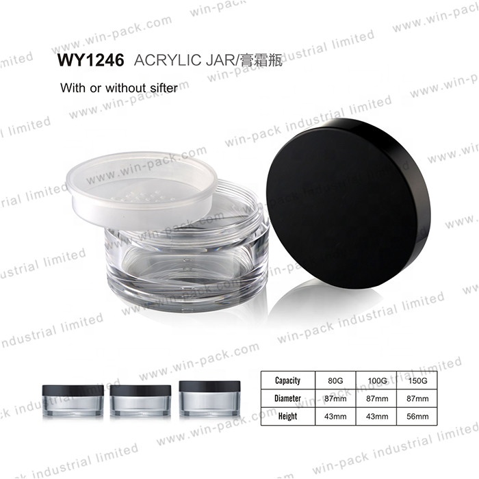 Winpack Hot Sale Empty 80g 100g 150g Acrylic Cosmetic Jar Cream Face Care Packing
