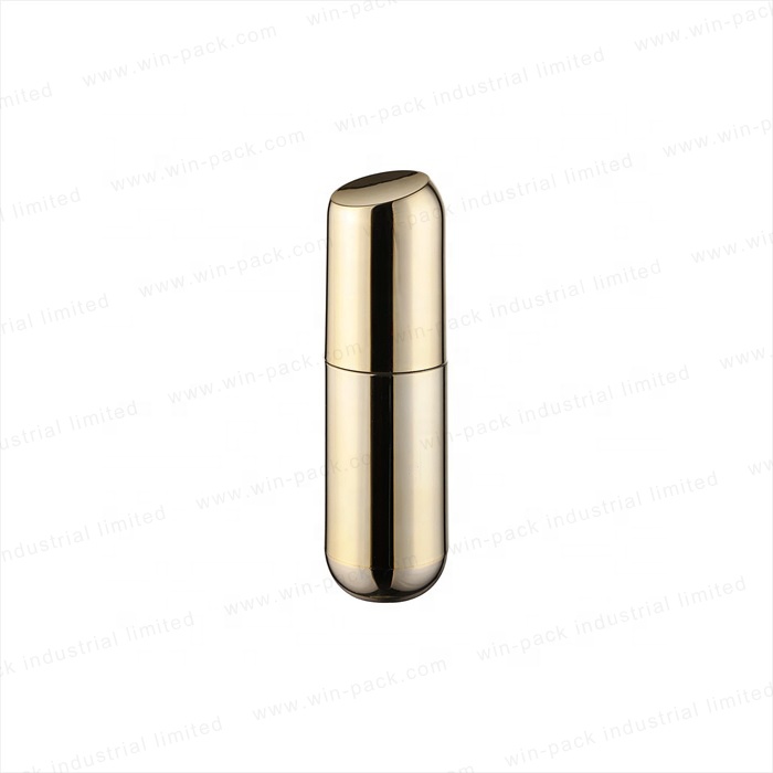 Winpack Hot Sell Empty Shiny Gold Skincare Airless UV Coating Bottle And Pump