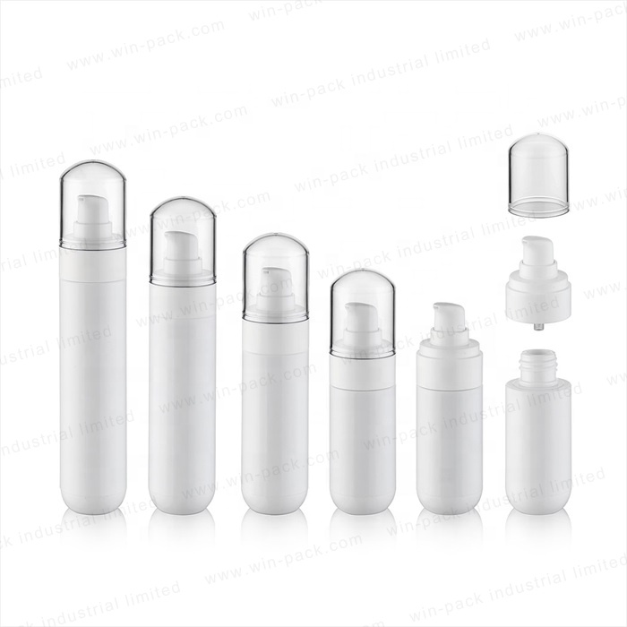Winpack Hot Sell Empty Shiny Gold Skincare Airless UV Coating Bottle And Pump