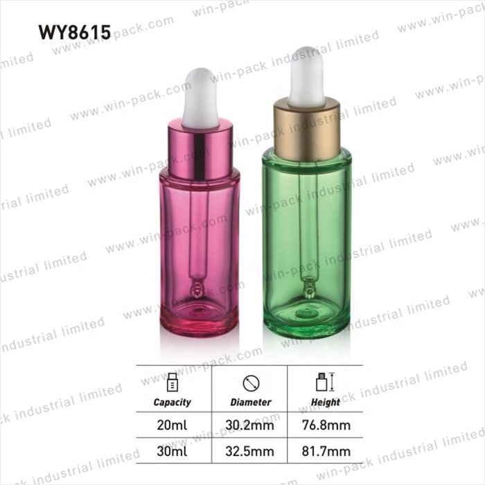 Winpack Hot Sell Transparent Aluminum Dropper Acrylic Bottle Cosmetic Package