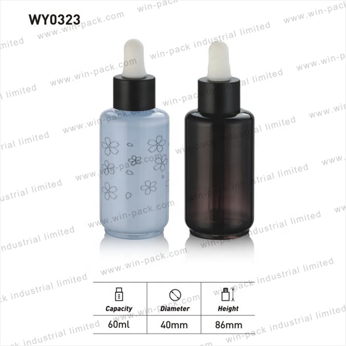 Winpack Hot Sell Transparent Aluminum Dropper Acrylic Bottle Cosmetic Package