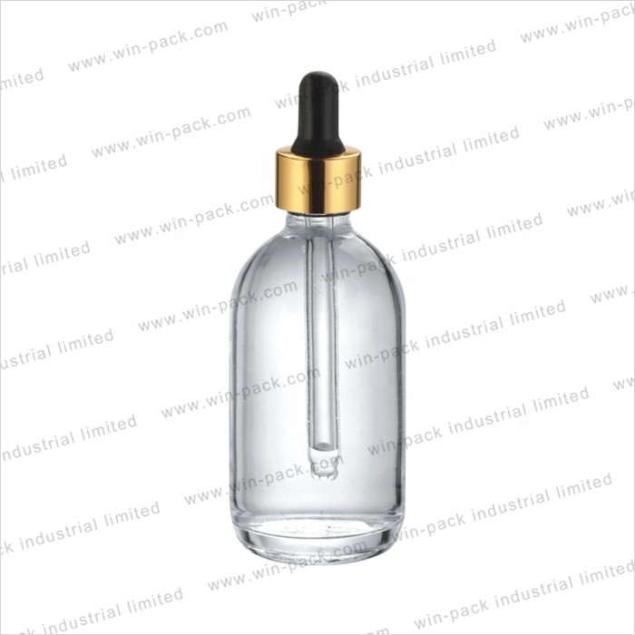 Winpack Luxury Clear Packaging Customization Cosmetic Bottle 30ml Aluminum Collar