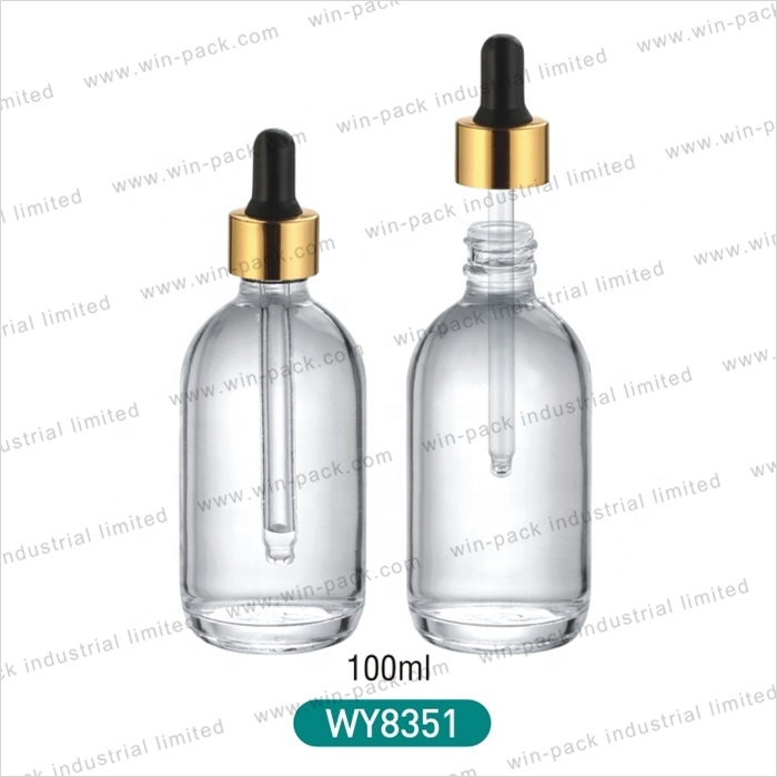 Winpack Luxury Clear Packaging Customization Cosmetic Bottle 30ml Aluminum Collar