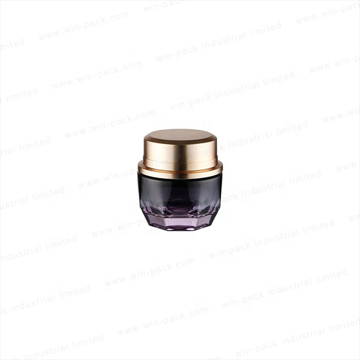 Winpack Luxury Empty 50g 30g Face Cream Glass Gradient Jar with Gold Cap