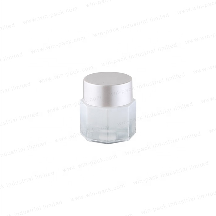 Winpack Luxury Empty 50g 30g Face Cream Glass Gradient Jar with Gold Cap