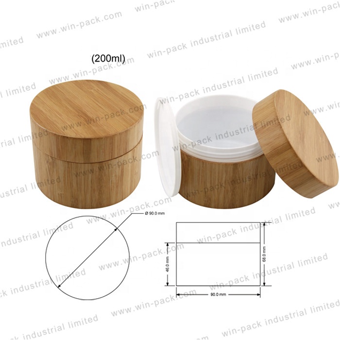 Winpack Manufacturer Sell Cream PP Inner Acrylic Bamboo Outer Jar 5g