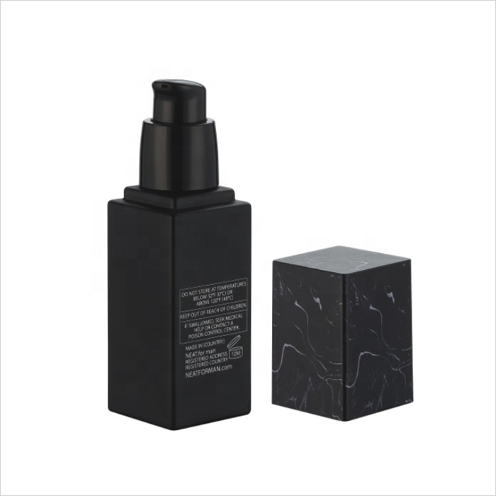 Winpack New Cosmetic Product 3D Printing on Cap Mold Frosted Glass Bottle 30ml Container Essential Oil Screen Printing