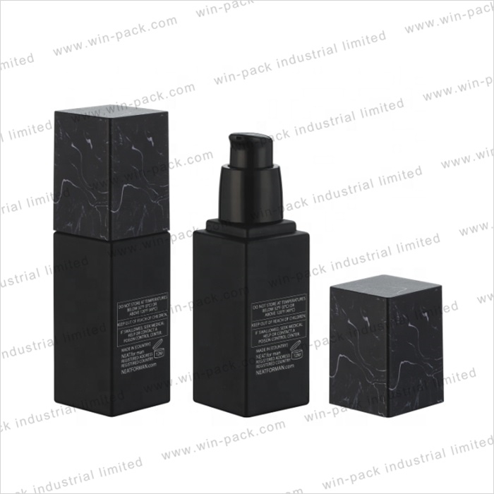 Winpack New Cosmetic Product 3D Printing on Cap Mold Frosted Glass Bottle 30ml Container Essential Oil Screen Printing