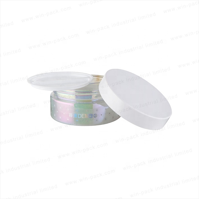 Winpack New Design Cosmetic Snap On Glass Double Chamber Cream Jar For Skincare