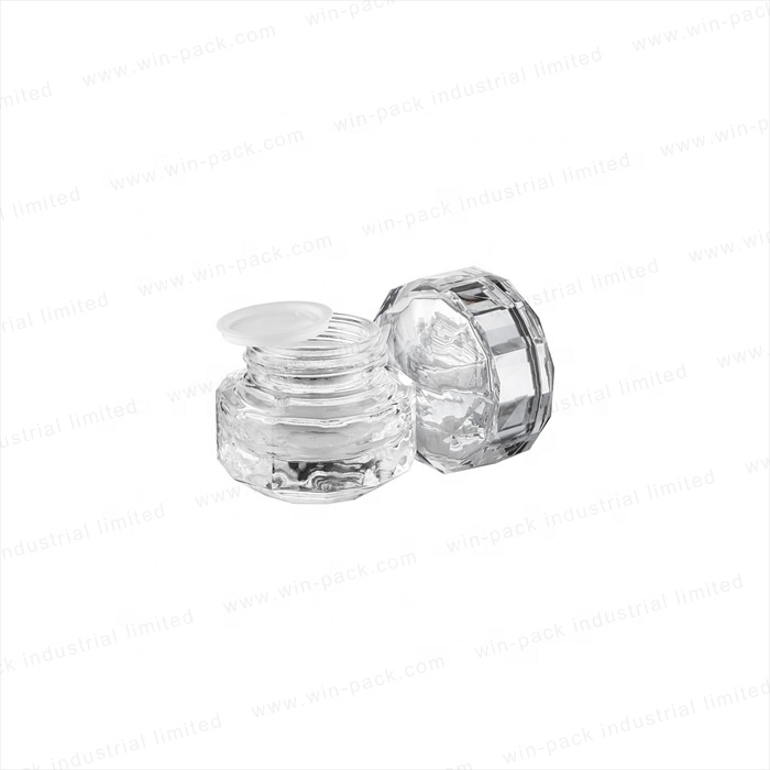 Winpack New Design Empty Cosmetic Glass Cream Jar 50g with Acrylic Cap