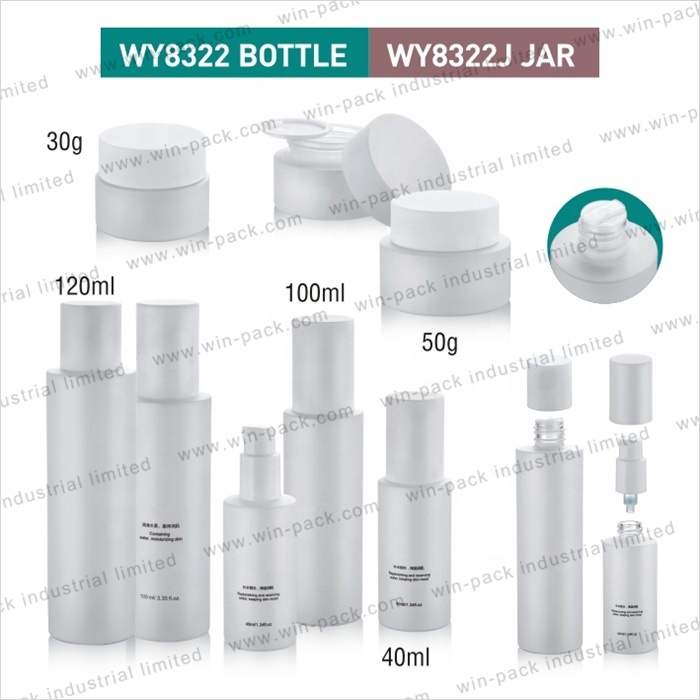 Winpack New Design Frosting Lotion Cream Glass Jar Baby Face Skin Care Using
