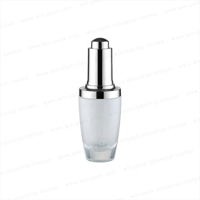 Winpack New Design UV Coated Colorful Glass Dropper Serum Bottle With Silver Cap