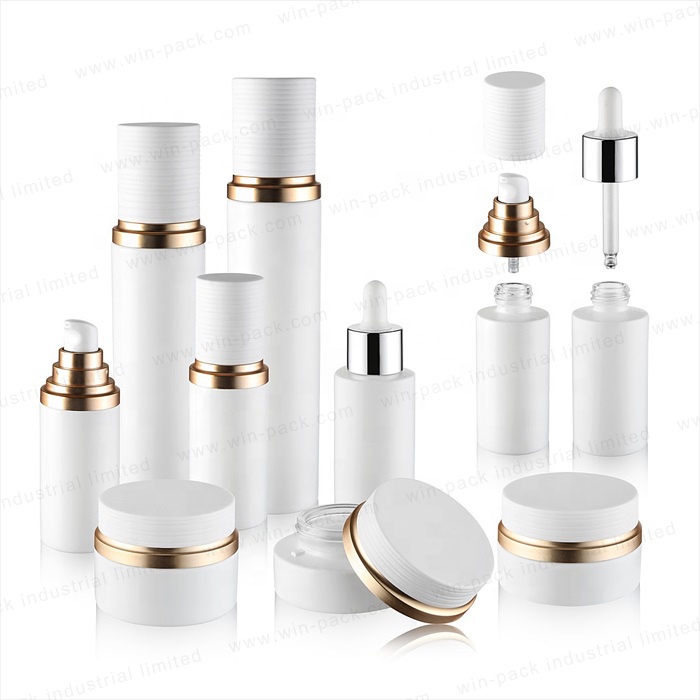 Winpack New Type Fancy Cosmetic Face White round Cream Glass Jar For Skincare