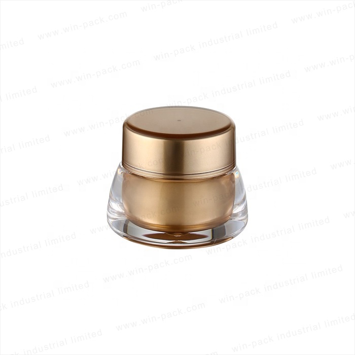 Winpack Special Design Luxury Cosmetic Acrylic Cream Jar with Aluminum Cap