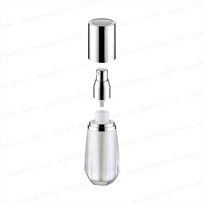 Winpack Special Type 120ml Acrylic Lotion Bottle with Shiny Silver Cap