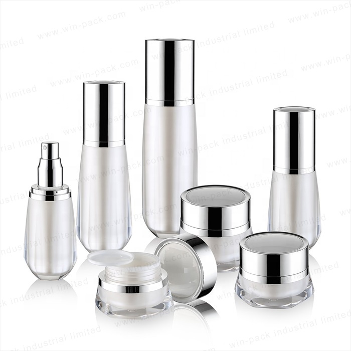 Winpack Special Type 120ml Acrylic Lotion Bottle with Shiny Silver Cap