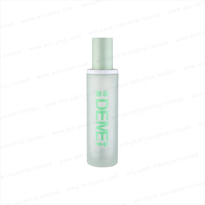 Winpack frost body lotion bottle spray blue color empty lotion bottle cosmetic with plastic matte white pump