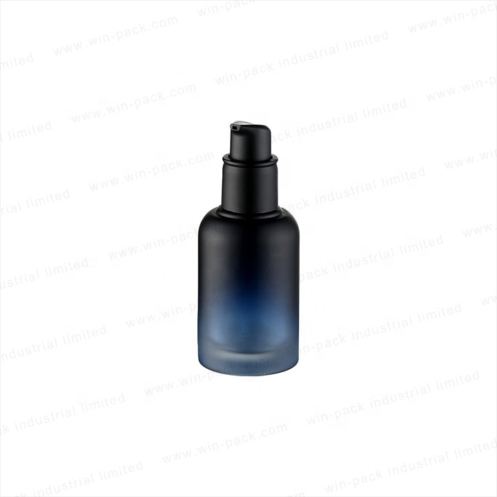 Winpack high quanity 30ml empty glass lotion bottle with pump screw cap for cosmetic skincare packaging