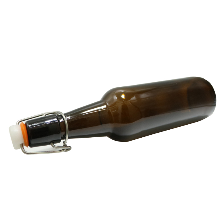 Wire Hood Swing cap,wire bottle cap,Amber Beer 500ml Glass Bottle