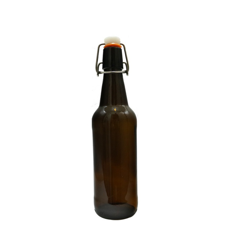Wire Hood Swing cap,wire bottle cap,Amber Beer 500ml Glass Bottle