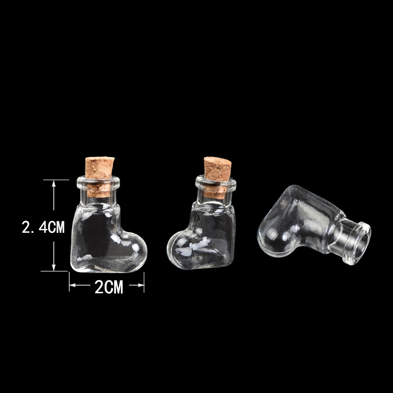 Wishing Glass Mini Bottles Pendants Small Diy Clear Bottles With Cork Diy Cute Jars Christmas Wedding Gifts Vials Glass Bottles